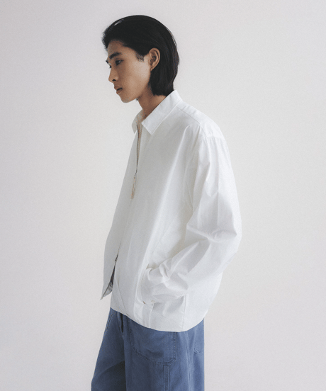Cotton Short Collar Zip-Up Jacket / 3color