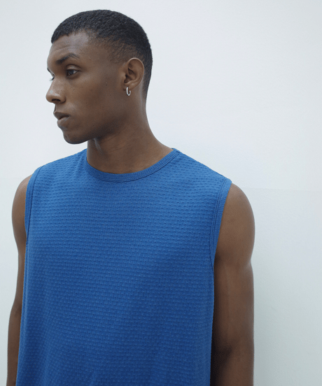 Basic Texture Sleeveless Tank Top  / 2color