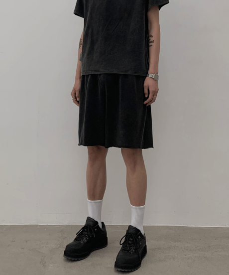 Vintage Wash Sweat Shorts  / 2color