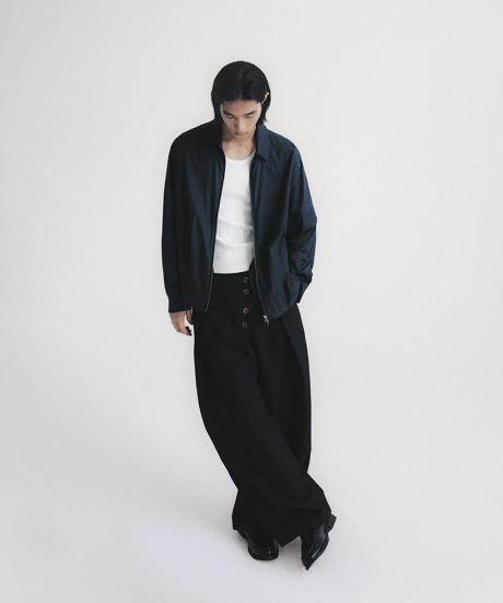 Cotton Short Collar Zip-Up Jacket / 3color