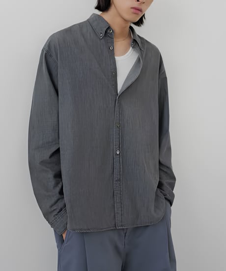 Oversized Casual Button-Down Denim Shirt