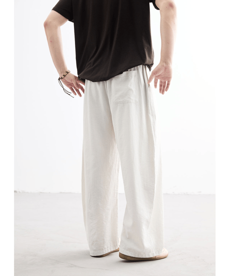 Front Pleated Wide Easy Pants / 3color