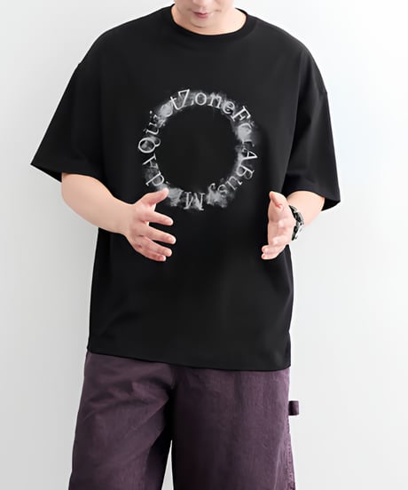 Circle Graphic Over Half Sleeve T-shirt / 3color