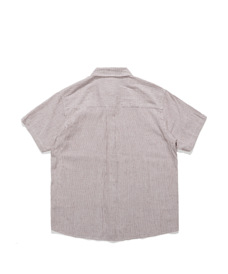 Vintage Stripe Loose Short Sleeve Shirt / 3color