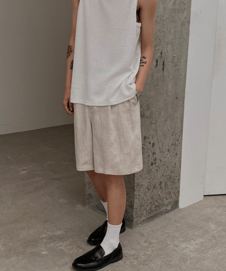 Tencel Linen Loose Wide Shorts / 2color