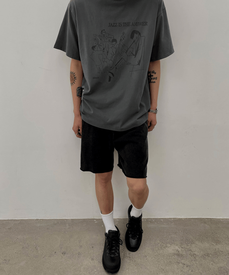 Jazz Band Graphic Oversized Tee  / 2color