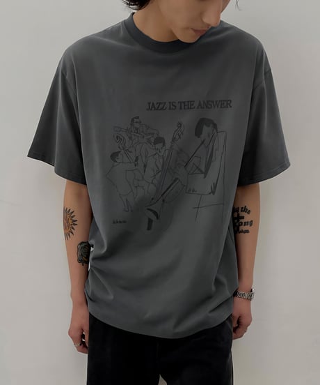 Jazz Band Graphic Oversized Tee  / 2color