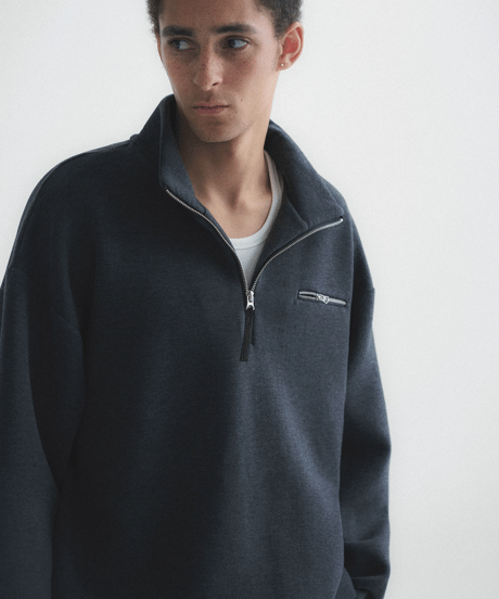 Half-Zip Chest Pocket Sweatshirt