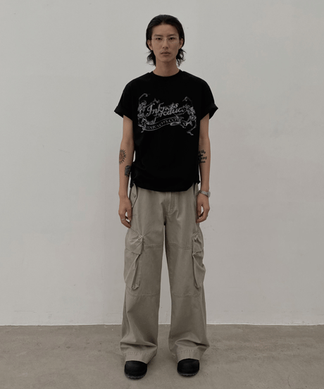 Vintage Wash Loose Cargo Pants / 2color