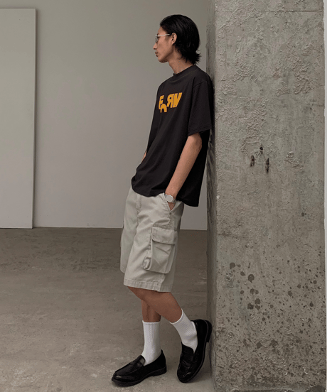 Washed Loose Cargo Shorts / 2color