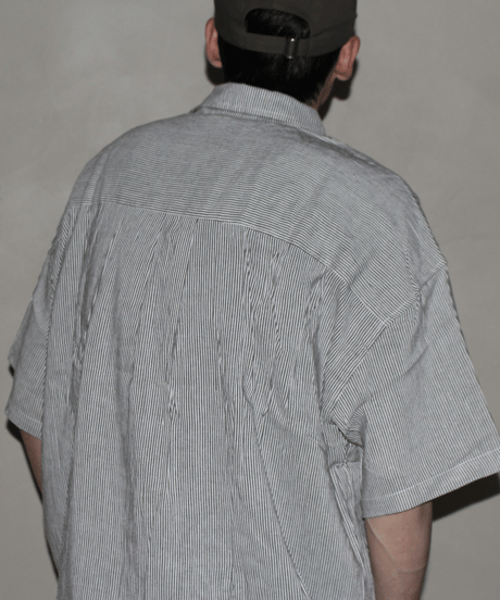 Vintage Stripe Loose Short Sleeve Shirt / 3color