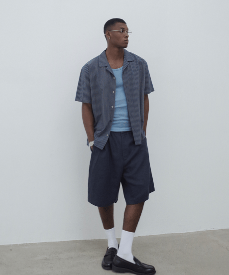 Linen Crop Shorts  / 2color