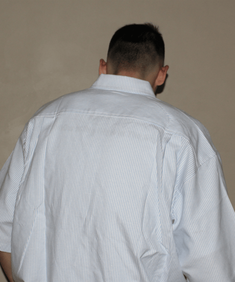Loose Fit Striped Short Sleeve Button-Down Shirt
