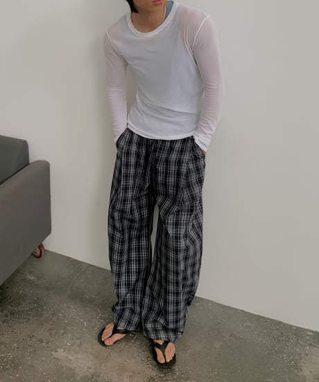 Plaid Loose Silhouette Casual Pants