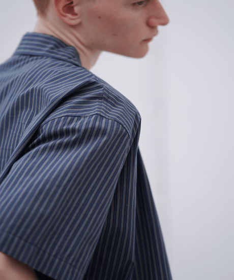 Oversize Stripe Short Sleeve Shirt