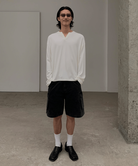 Washed Loose Cargo Shorts / 2color