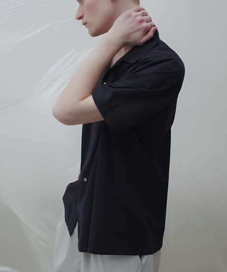 Loose Open Collar Short Sleeve Shirt
