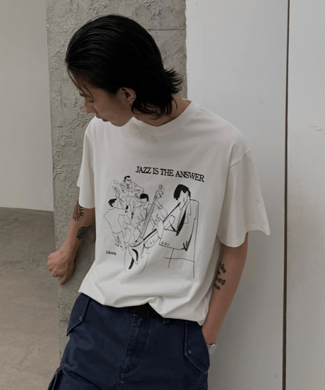Jazz Band Graphic Oversized Tee  / 2color