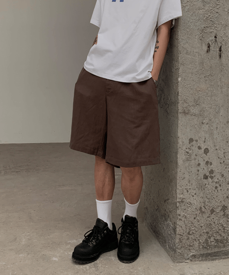 Linen Crop Shorts  / 2color