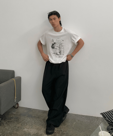 Lyocell Blend Wide Casual Pants  / 2color