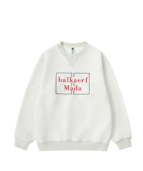 Vintage Letter Embroidery Sweatshirt / 3color