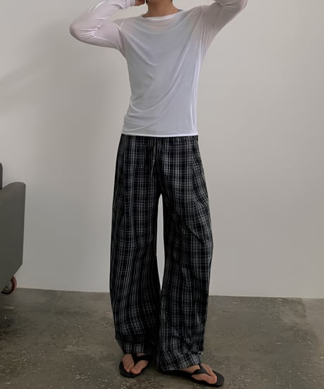Plaid Loose Silhouette Casual Pants