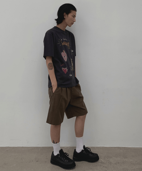 Leopard & Heart Doodles Graphic Tee  / 2color