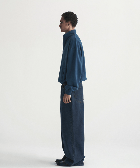 Washed Heavy Weight Half-Zip Sweatshirt / 2color