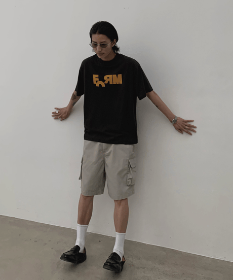 Washed Loose Cargo Shorts / 2color