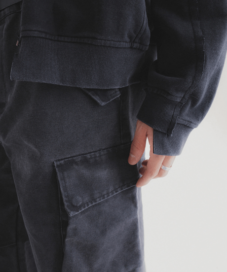 Vintage Washed Heavyweight Boxy Zip-Up Sweatshirt / 2color
