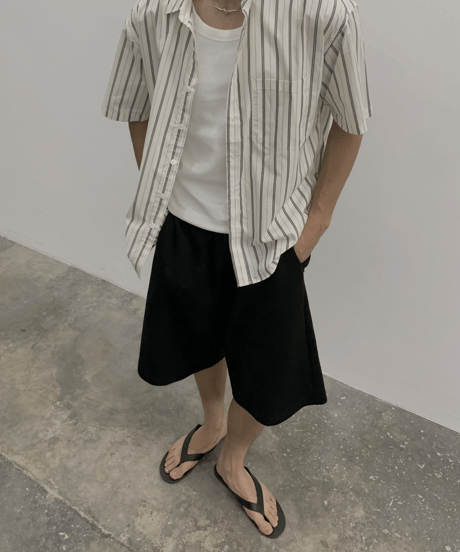 Air-Layer Wide Sweat Shorts  / 2color