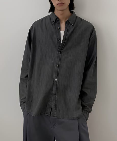 Oversized Casual Button-Down Denim Shirt