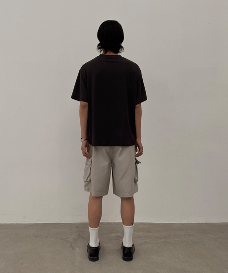 Letters Flocked Graphic Tee  / 2color