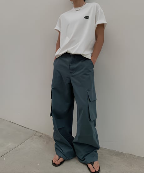 Loose Silhouette Cotton Cargo Pants