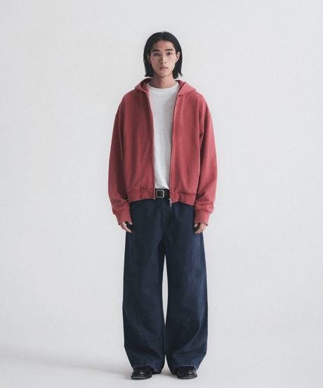 Vintage Wash Curved Seam Wide Pants / 2color