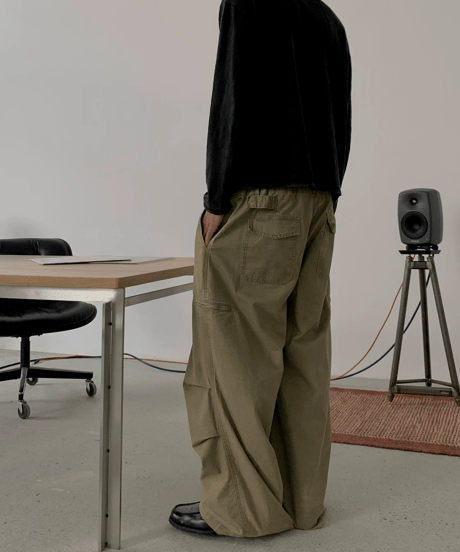 Hidden Check Cargo Pants / 2color