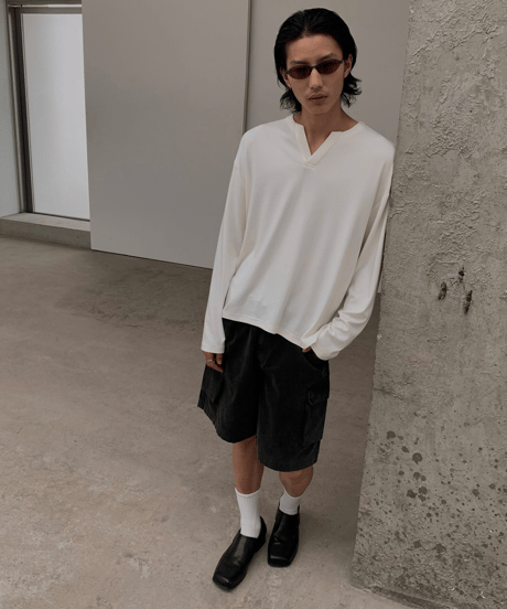 Washed Loose Cargo Shorts / 2color