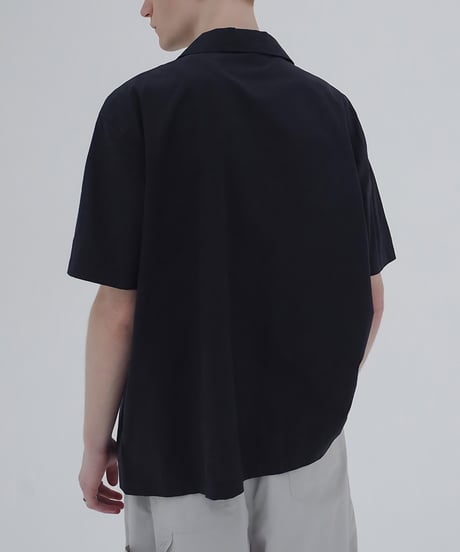 Loose Open Collar Short Sleeve Shirt