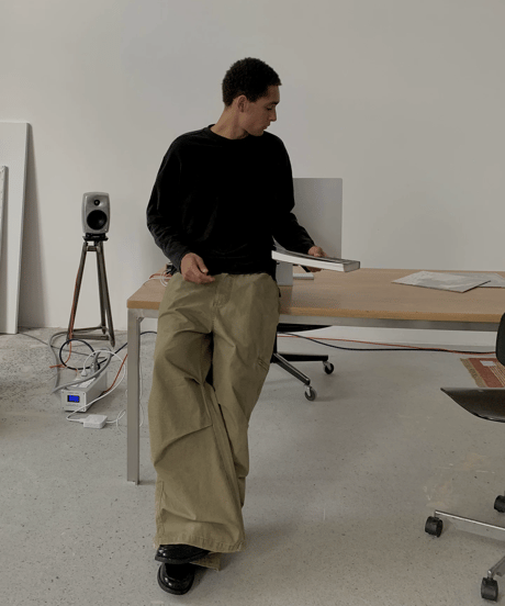 Hidden Check Cargo Pants / 2color