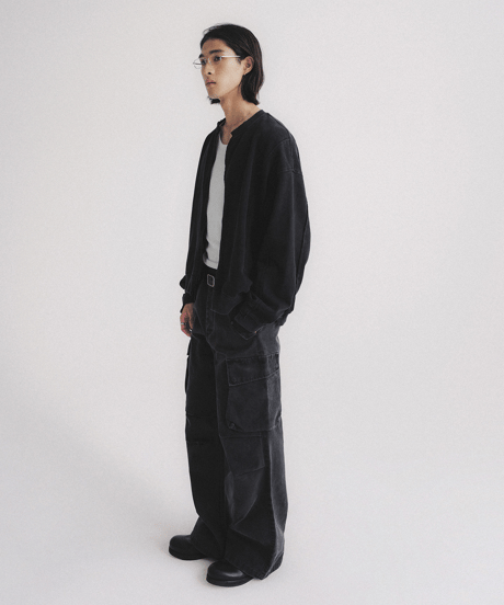 Vintage Washed Heavyweight Boxy Zip-Up Sweatshirt / 2color