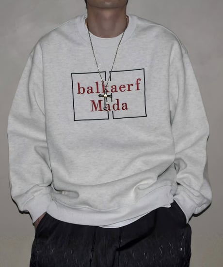 Vintage Letter Embroidery Sweatshirt / 3color