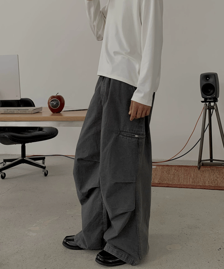 Hidden Check Cargo Pants / 2color