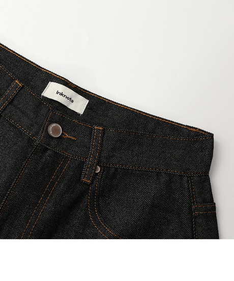 Raw Denim Crop Wide Pants
