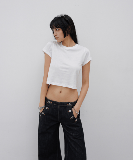 Cropped Basic Tee / 4color