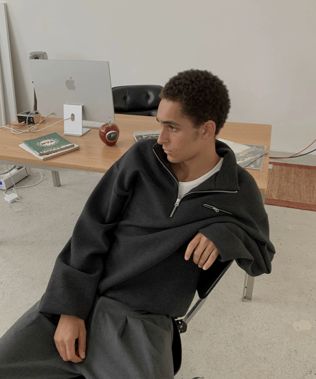Half-Zip Chest Pocket Sweatshirt