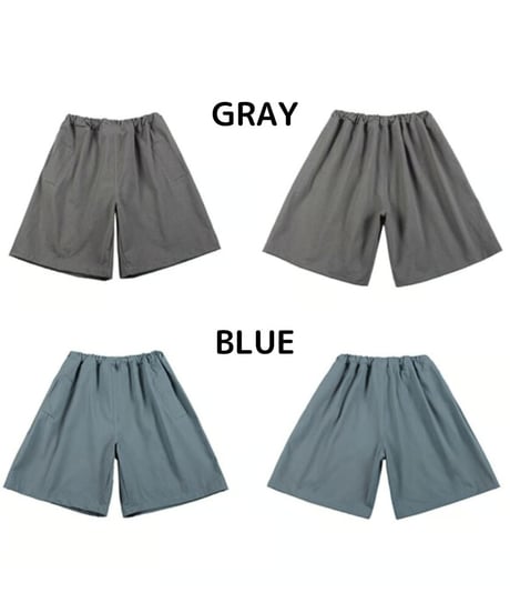 Pale Color Wide Silhouette Easy Short Pants / 4color