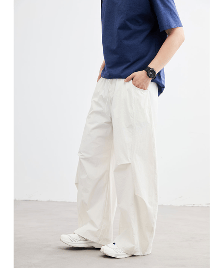 Tuck-pleated Wide Cargo Pants / 4color
