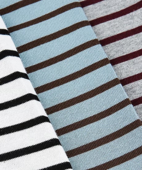 Loose Stripe Crew Neck T-Shirt / 3color