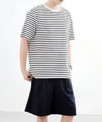 Loose Stripe Crew Neck T-Shirt / 3color