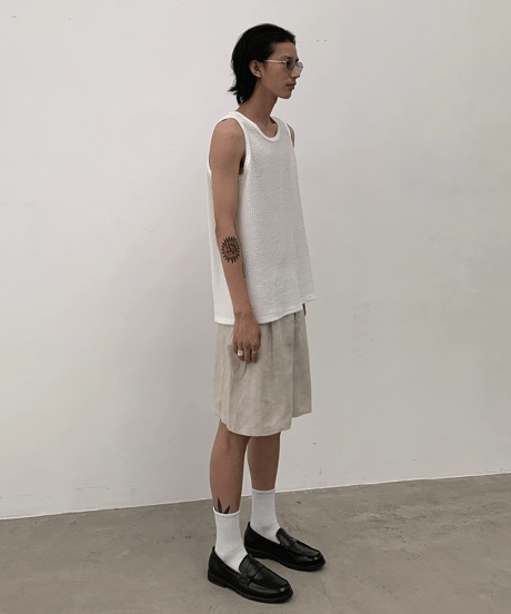 Tencel Linen Loose Wide Shorts / 2color